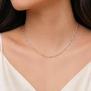 Silver Link 925 Sterling Silver Women's Chain 18 Inch
